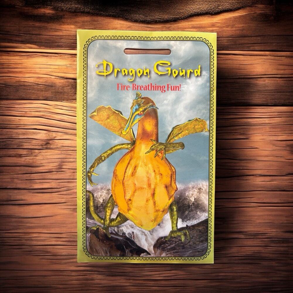 Vintage Packet Dragon Caveman’s Gourd Seeds Sell By 10/2012 Date